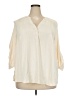 Torrid 100% Polyester Ivory 3/4 Sleeve Blouse Size 2X Plus (2) - photo 1