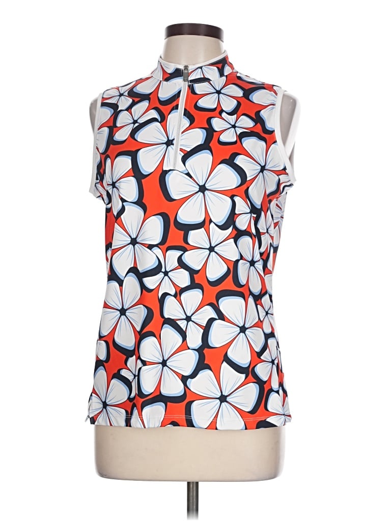 Pre-owned Tail Tank Top Orange Halter Neckline Tops