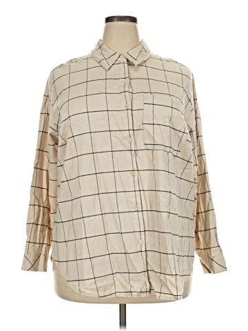 Ava & Viv 3/4 Sleeve Button-Down Shirt (view 1)