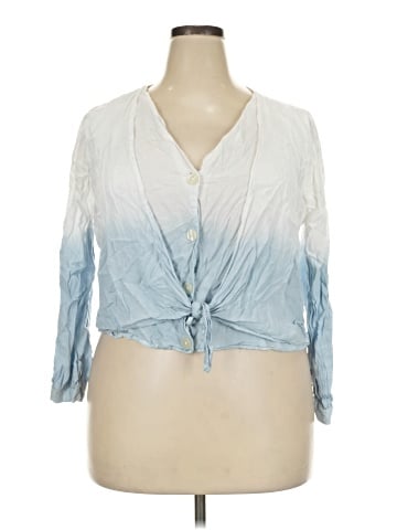 Ultra Pink 3/4 Sleeve Blouse (view 1)