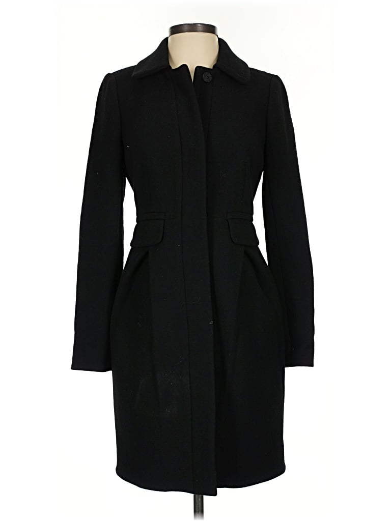 Pre-owned Jcrew Wool Coat In Black