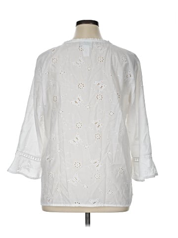 Alfred Dunner 3/4 Sleeve Button-Down Shirt (view 2)
