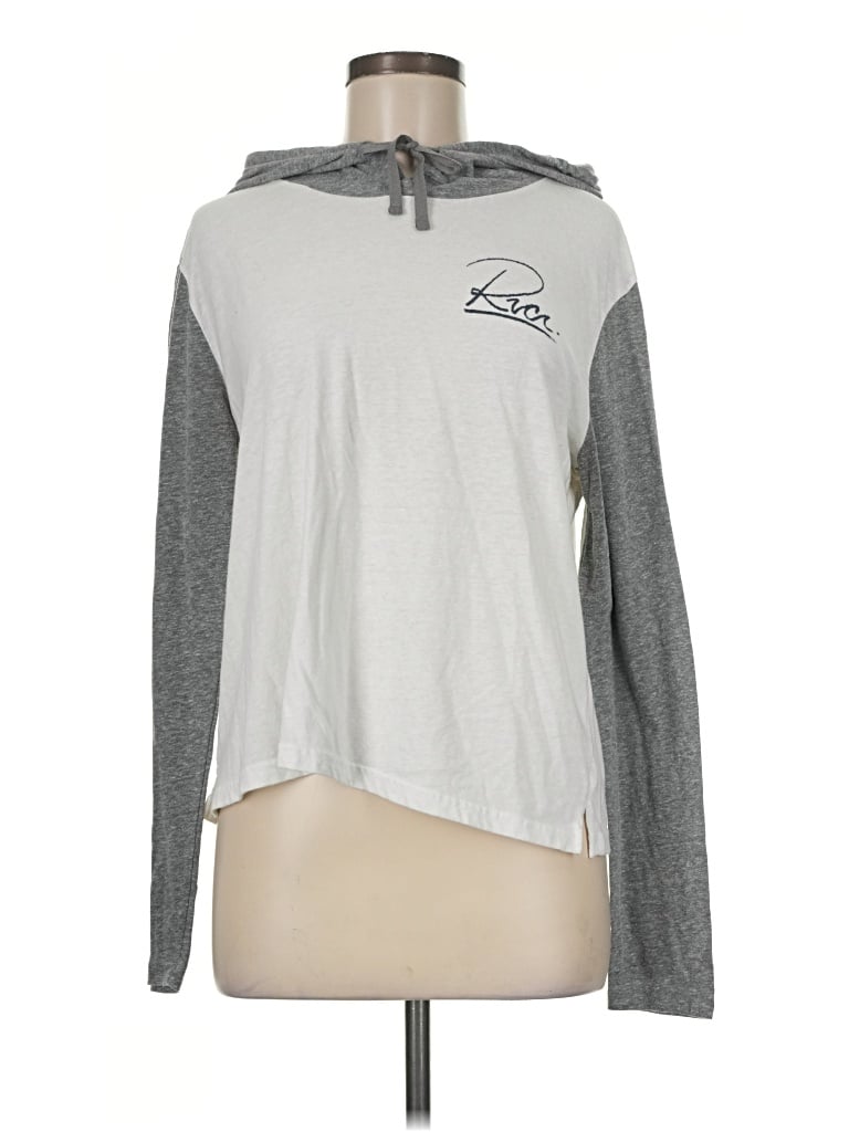 Pre-owned Rvca Fleece Jacket In Gray