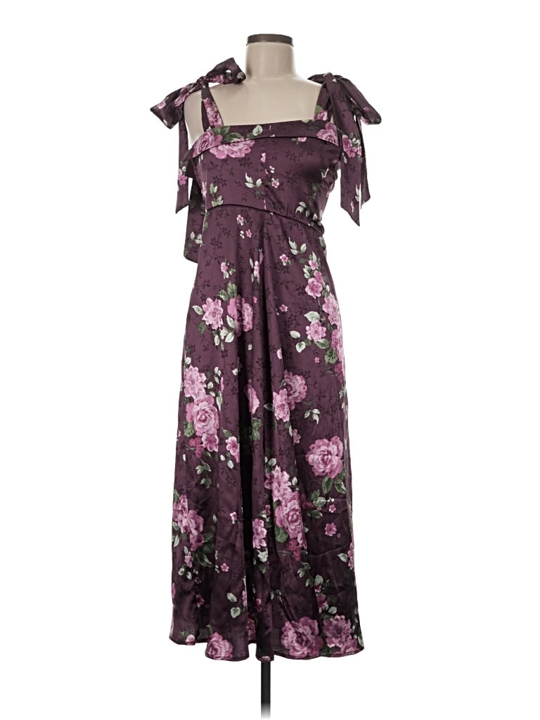 Pre-owned Row A Casual Dress In Purple