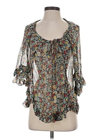 Ella Moss 3/4 Sleeve Silk Top (view 1)