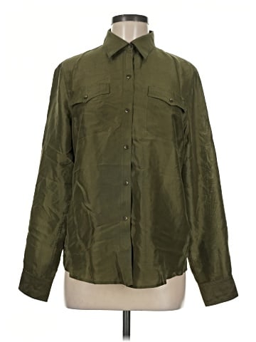Lauren by Ralph Lauren Long Sleeve Silk Top (view 1)