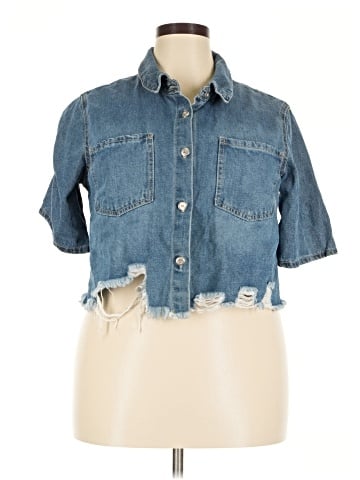 No Boundaries Denim Vest (view 1)