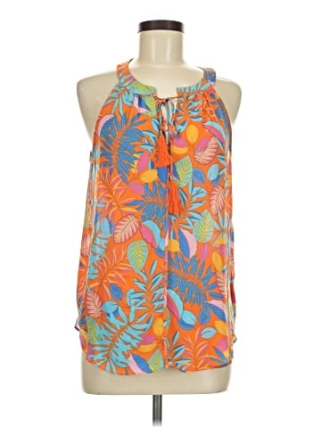 Rose + Olive Sleeveless Blouse (view 1)