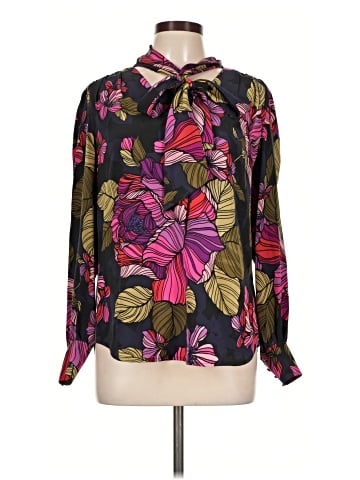 Trina Turk Long Sleeve Silk Top (view 1)