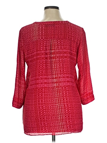 a.n.a. A New Approach 3/4 Sleeve Blouse (view 2)