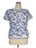 Talbots Paisley Blue Short Sleeve T-Shirt Size 16 - photo 1