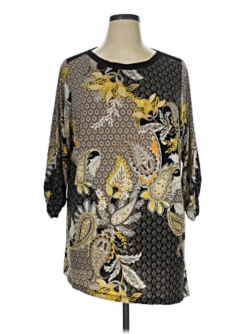 Susan Graver 3/4 Sleeve Blouse (view 1)