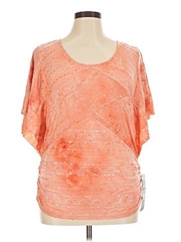 JM Collection Short Sleeve Blouse (view 1)