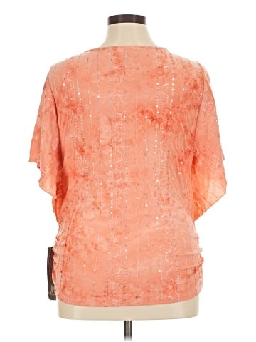JM Collection Short Sleeve Blouse (view 2)