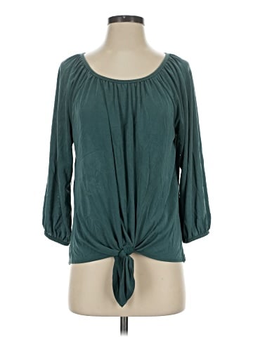 Green Envelope 3/4 Sleeve Blouse (view 1)