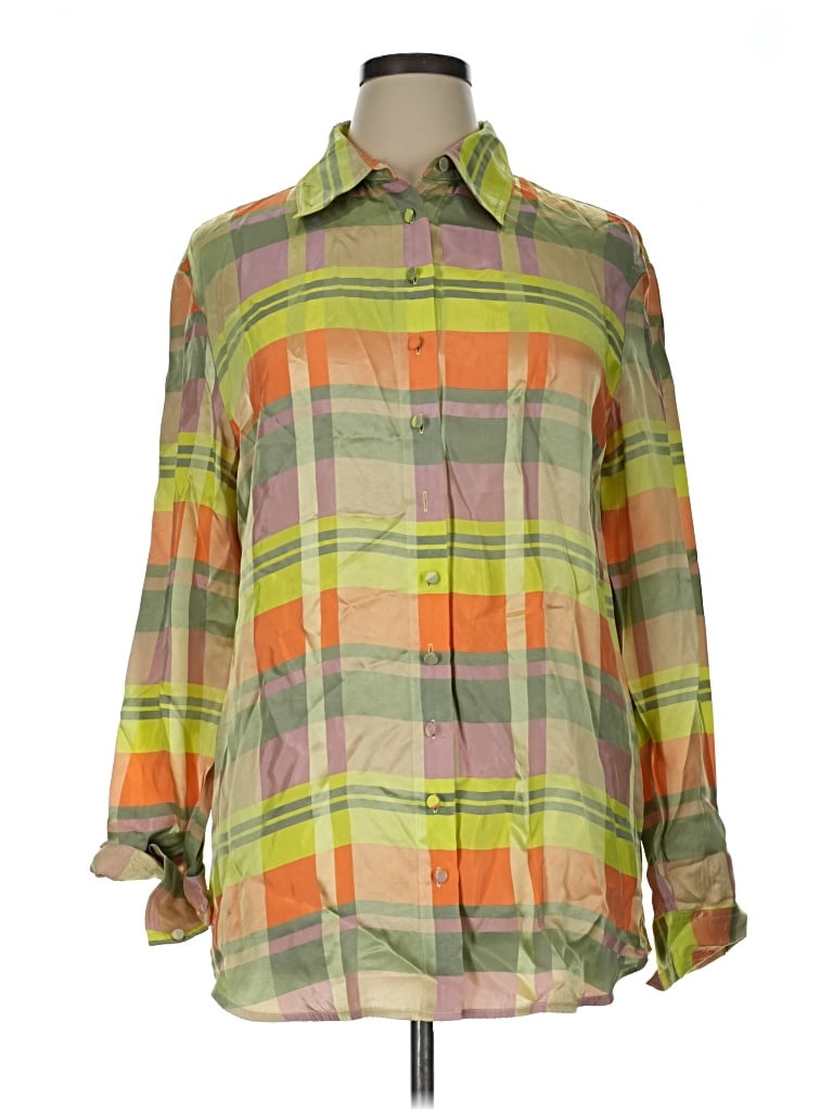 Pre-owned Grlfrnd Long Sleeve Button Down Shirt In Green