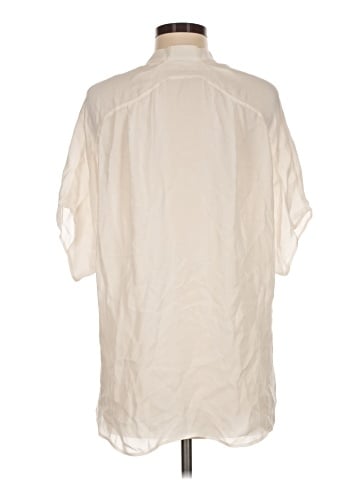 Vince. Short Sleeve Silk Top (view 2)