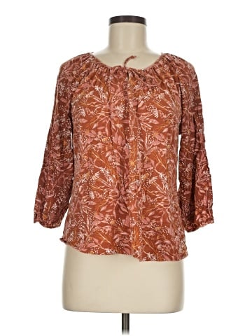 Garnet Hill 3/4 Sleeve Blouse (view 1)