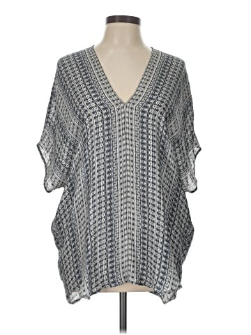 Vince. 3/4 Sleeve Silk Top (view 1)