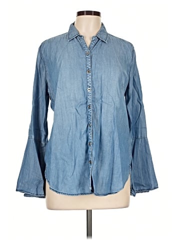 SNEAK PEEK 3/4 Sleeve Button-Down Shirt (view 1)