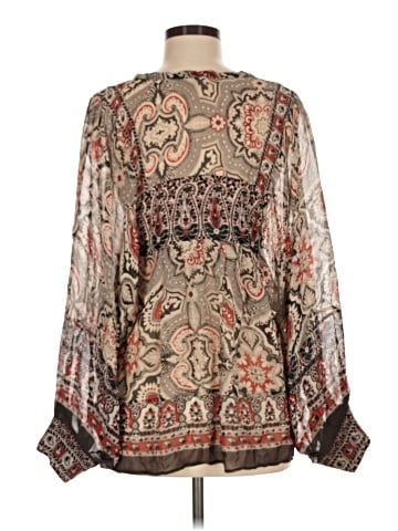Joie Long Sleeve Silk Top (view 2)