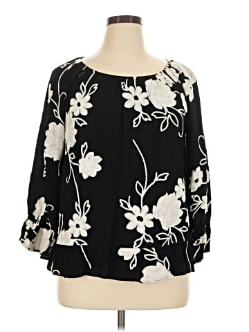 INC International Concepts 3/4 Sleeve Blouse (view 1)