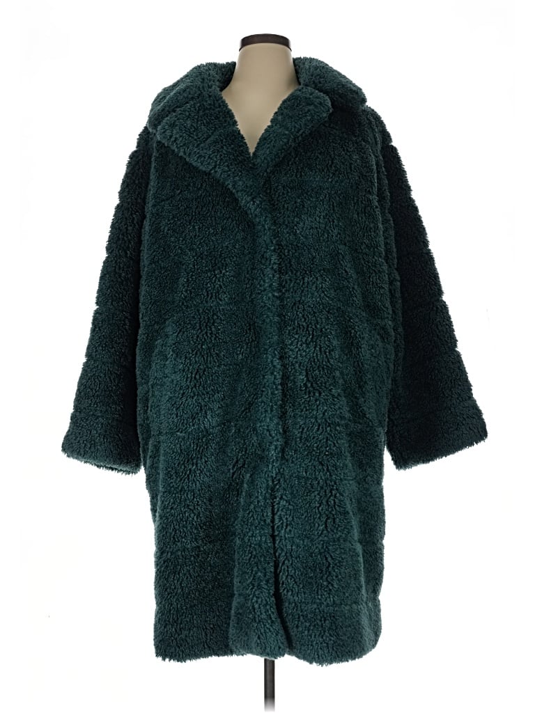 Pre-owned Assorted Brands Coat In Teal