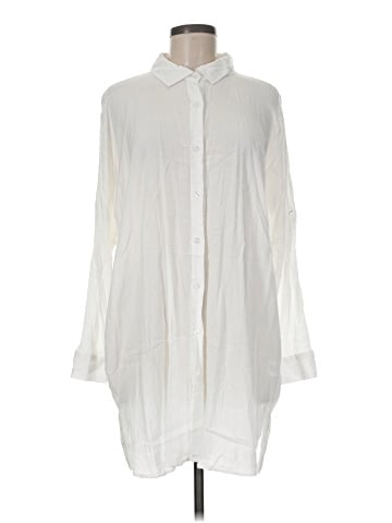 Lands' End 3/4 Sleeve Button-Down Shirt (view 1)