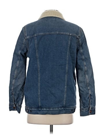 Madewell The Oversized Jean Jacket in Donaway Wash: Sherpa Edition (view 2)