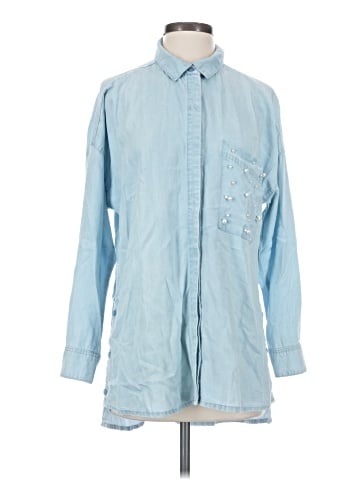 Democracy Long Sleeve Button-Down Shirt (view 1)