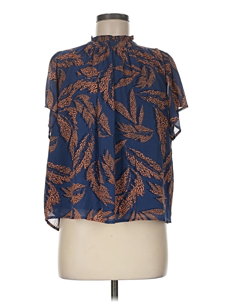 Pre-owned Thml Short Sleeve Blouse In Blue