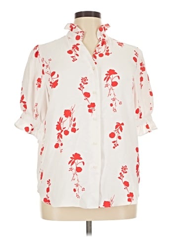 Ann Taylor Short Sleeve Blouse (view 1)