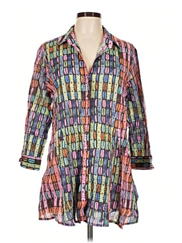 Nic + Zoe 3/4 Sleeve Button-Down Shirt (view 1)