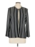 MING WANG Chevron-herringbone Gray Blazer Size L - photo 1