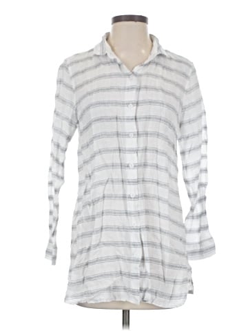 Garnet Hill 3/4 Sleeve Button-Down Shirt (view 1)