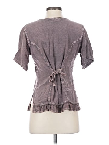 Flower Short Sleeve Blouse (view 2)
