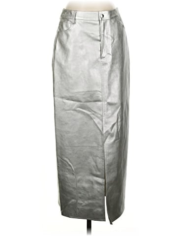 WAYF Faux Leather Skirt (view 1)