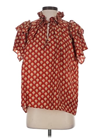 Hunter Bell Short Sleeve Silk Top (view 1)