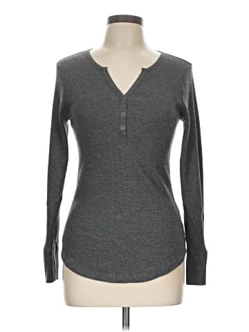 Faded Glory Long Sleeve Henley (view 1)