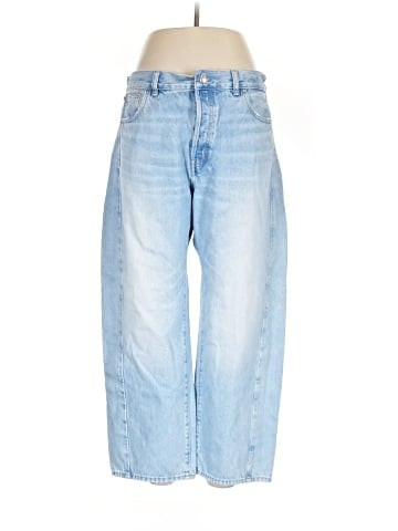 Madewell Pieced Barrel-Leg Jeans in Foster Wash (view 1)
