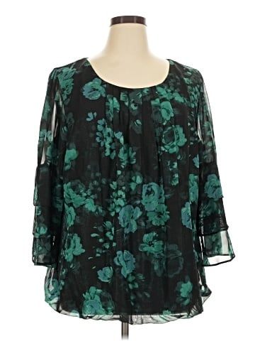 Roz & Ali 3/4 Sleeve Blouse (view 1)
