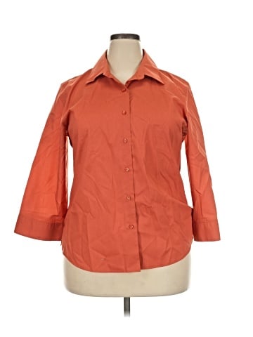 Foxcroft 3/4 Sleeve Button-Down Shirt (view 1)