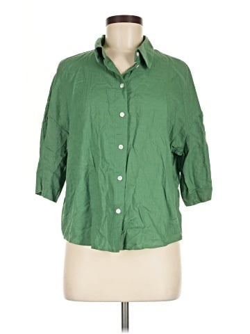 H&M 3/4 Sleeve Button-Down Shirt (view 1)