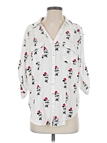 Disney 3/4 Sleeve Button-Down Shirt (view 1)