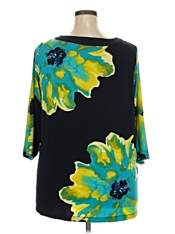Susan Graver 3/4 Sleeve Blouse (view 2)
