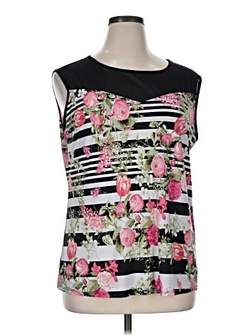 Roz & Ali Sleeveless Blouse (view 1)
