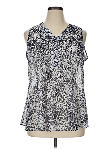 Rose + Olive Sleeveless Blouse (view 1)