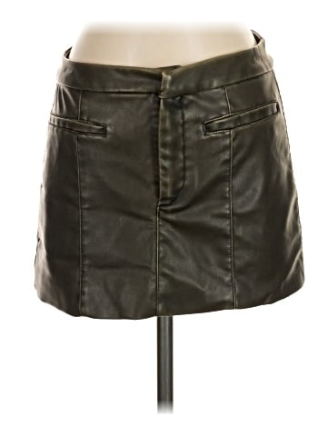 Zara Faux Leather Skirt (view 1)