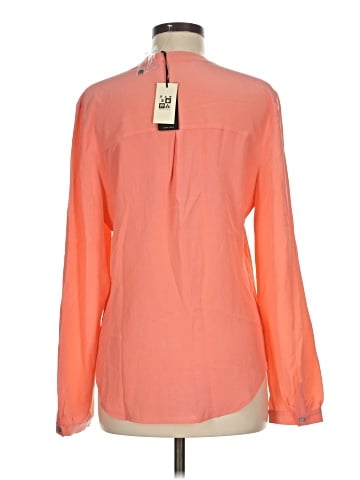 Max Studio Long Sleeve Silk Top (view 2)