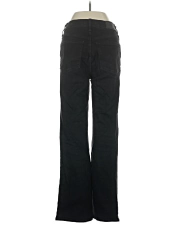 Madewell Tall Kick Out Crop Jeans in Black Rinse Wash (view 2)